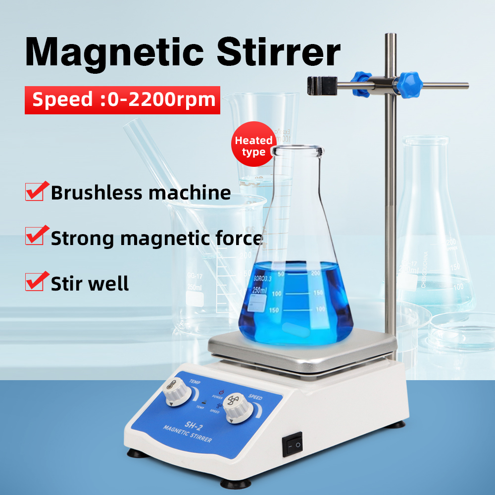 Lab Magnetic Stirrer Hot Plate - SH-2 التدفئة محرك مغناطيسي 2000 مللي