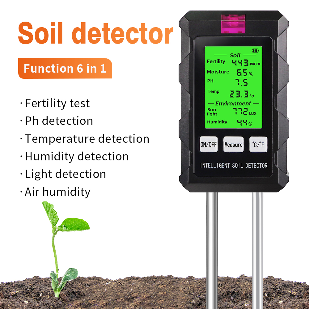 6 في 1 جهاز اختبار التربة الرق - مراجعة Ph Meter Digital Water Tester وسعره