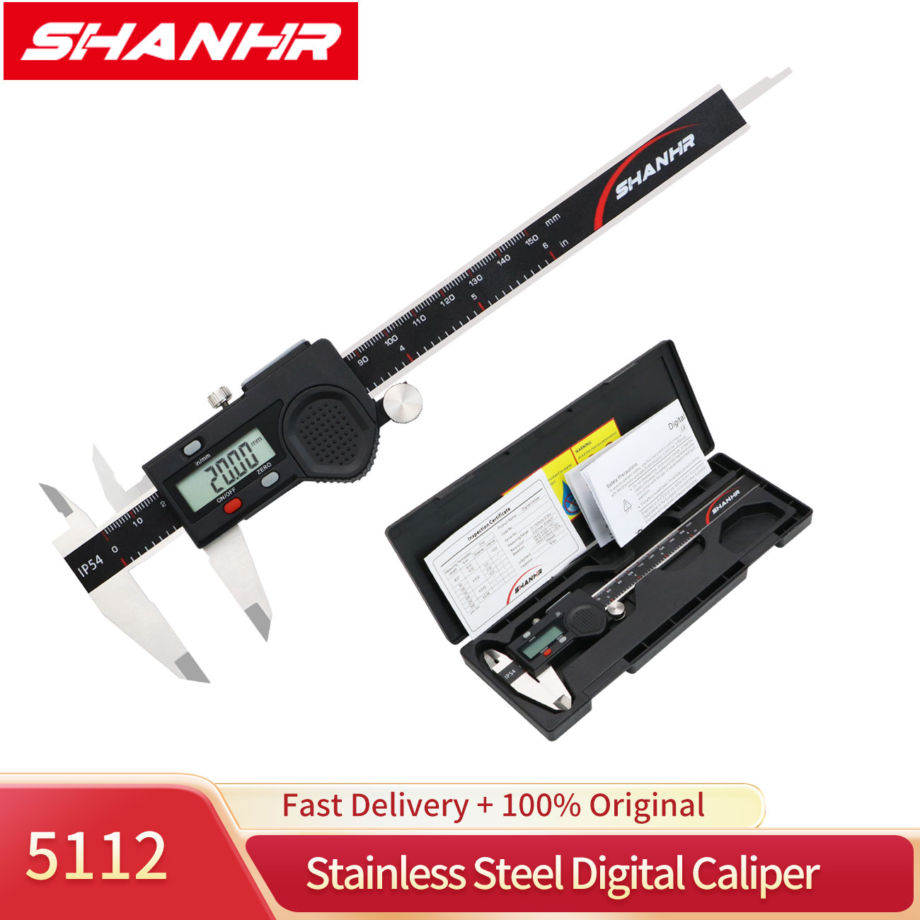 فرجار رقمي إلكتروني من SHANHR  - مراجعة Digital Caliper 150Mm Stainless Steel وسعره